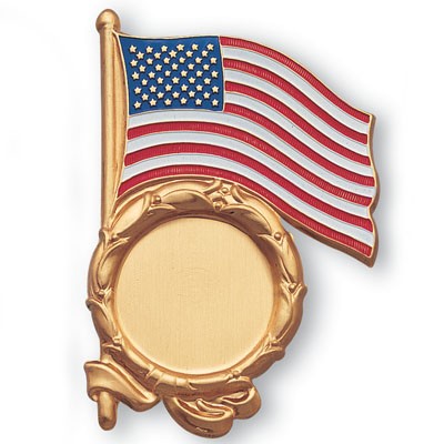 U.S. Flag Plaque Mount Holds 2" Insert