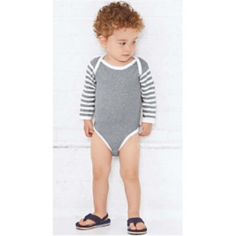 LAT® Rabbit Skins Infant Baby Rib Lap Shoulder Long Sleeve Bodysuit