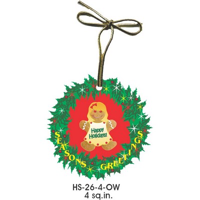 Gingerbread Girl Gift Shop Wreath Ornament (4 Square Inch)