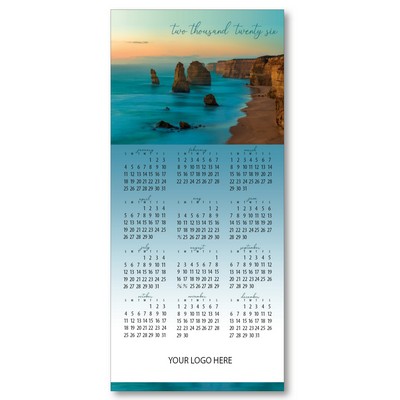 2026 Seaside Sundown Calendar Card