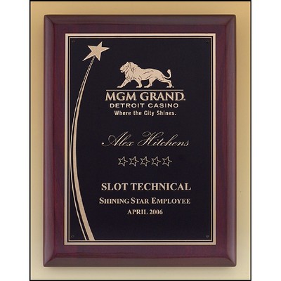 Shooting Star Rosewood Piano Finish Plaque (7" x 9")