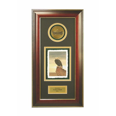 Framed Medallion Print Plaque (10"x19")