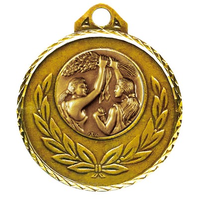 Stock Diamond Wreath 2" Medal -Victory Female