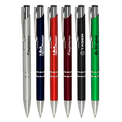 Union Printed - Queenly - Metal Click Pens with 1-Color Logo