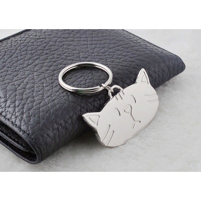 Big Cat Face Key Chain