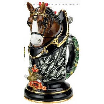 Custom Porcelain Horse Stein Mug