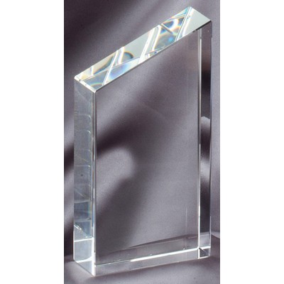 Optic Crystal Optic Crystal Peaked Rectangular Award - 8'' H