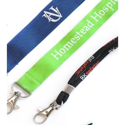 5/8" Dual Attachment Polyester Flat Lanyard