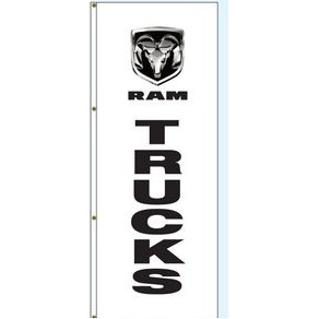 Single Faced Free Flying Drape Flags (Center Panel - Ram® Trucks) (3' x 8')