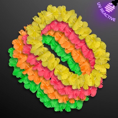 Neon Color Assorted Hawaiian Leis (Non-Light Up) - BLANK