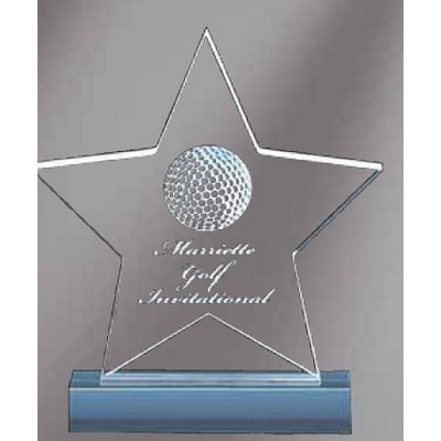 Large Blue Acrylic Star Award