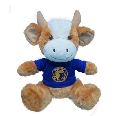 10" Bailey Cow Stuffed Animal w/ T-shirt (10")