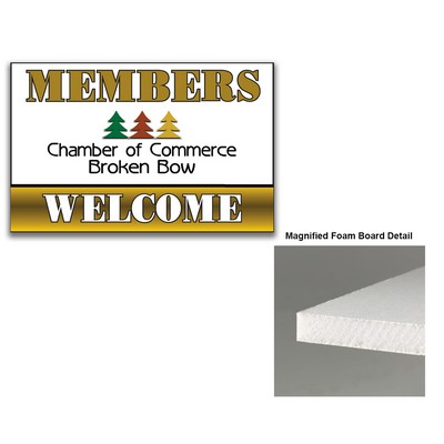 Foam-24x36-Paper Faced Foam Board. 3/16" thick. Full Color. No Minimum