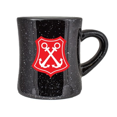 10 Oz. Black Santa Fe Stoneware Speckled Diner Mug