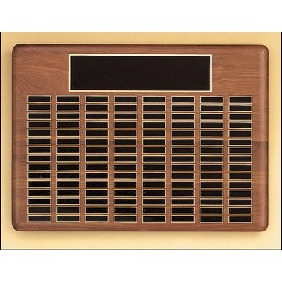 Solid American Walnut Brown Perpetual Plaque w/11 Plate Combinations