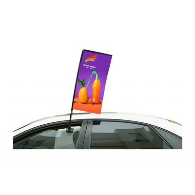 32" Double-Sided Stationary Rectangle Car Window Flag