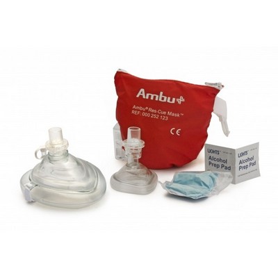 Adult & Child AMBU CPR Mask w/Soft Pouch