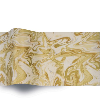 Precious Metals Gold Marble on Ivory Stock Design Tissue Paper (B)