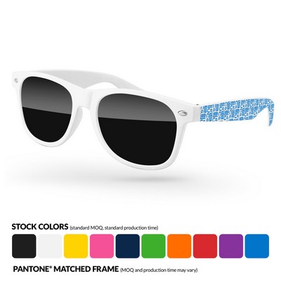 Retro Sunglasses w/1 Color Extended Arms Imprint