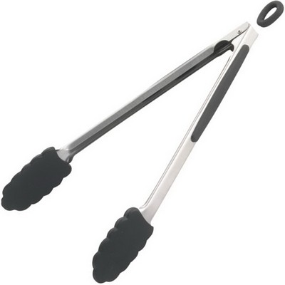 13" Silicone Tongs w/Stainless Steel Handle