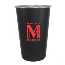 16 Oz. Black Matte Stainless Steel Festival Beer Cup