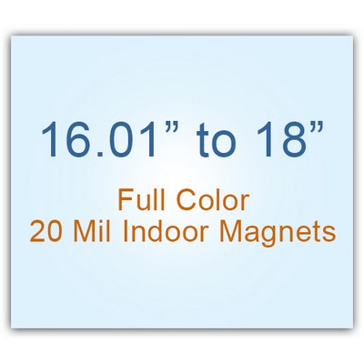 Die Cut Magnets 16.01 to 18 Square Inches Indoor Magnets - 20 Mil - 4 Color Process