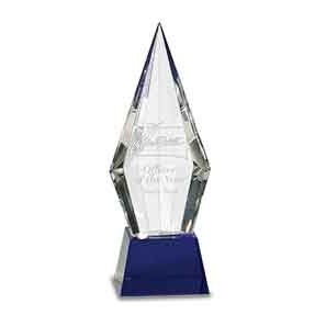 Diamond Arrowhead Crystal Award, 9 1/2"H