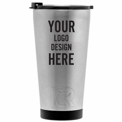 Personalized Laser Engraved RTIC 16 oz Pint Glass - Stainless