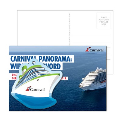 Post Card With Full-Color Cruise Ship Luggage Tag