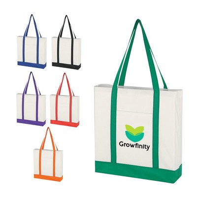 Trim-Colored Water-Resistant Tote