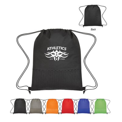 Wave Design Non-Woven Drawstring Bag