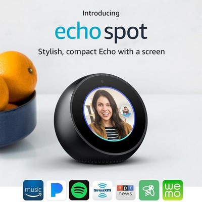 Amazon Echo Spot Smart Speaker w/Alexa (Black)