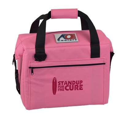 12 Pack USA Made Pink Canvas Soft Sided Cooler