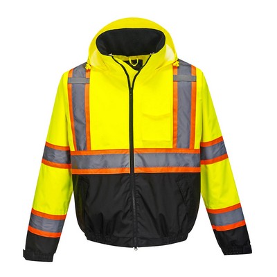 Hi-Vis 2-In-1 Contrast Tape Bomber Jacket