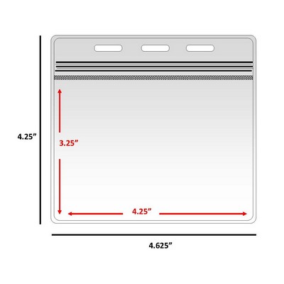 3x4 Sealed Horizontal Badge Holder