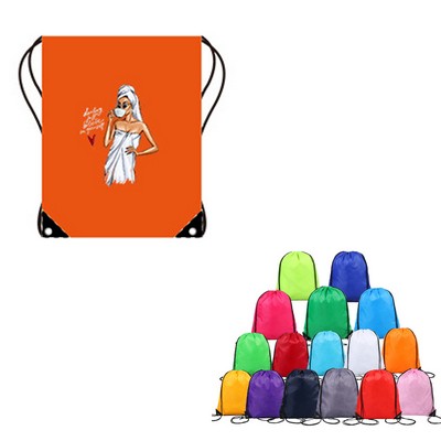 Full Color Printing Polyester Drawstring Backpack