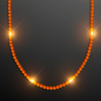 Still-Light Orange Beads No-Flash Necklace - BLANK