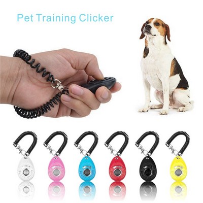 Pet Dog Training Clicker with Wrist Bands Strap