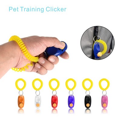 Pet Dog Training Clicker with Wrist Bands Strap