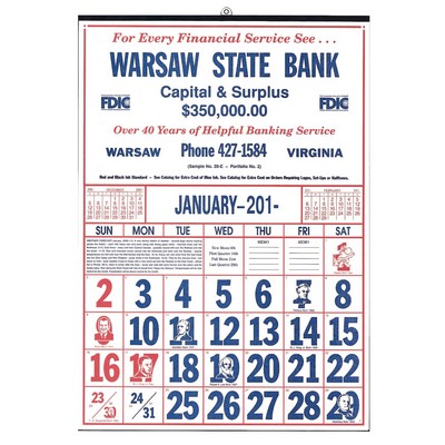 Commercial Apron Calendar w/ 20-P Historical Pad (After 5/1)