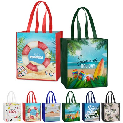 Laminated Non-Woven Tote Bag (13" X 15" X 10")