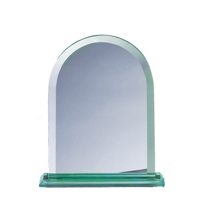 7" Arched Shape Jade Glass Award