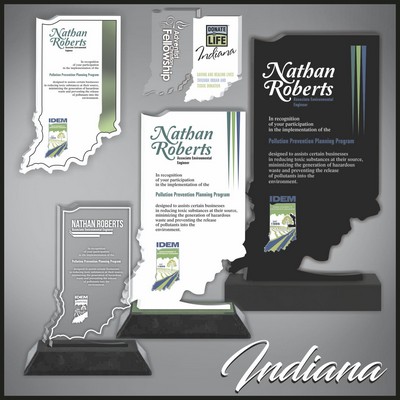 10" Indiana Black Budget Acrylic Award