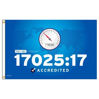 ISO/IEC 17025:17 Flag (3'x5')