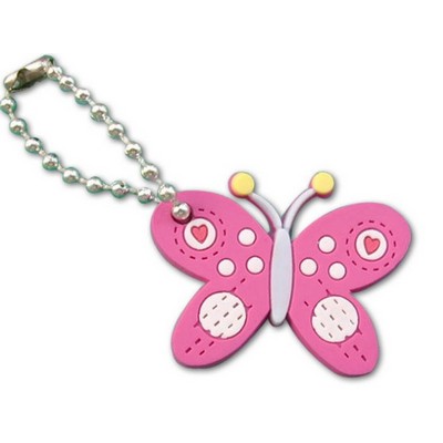 Butterfly Shape 2D Soft PVC Keychain