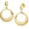 Jilco Inc. Yellow Gold Diamond Circle Earrings