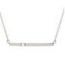 Jilco Inc. Sterling Silver Diamond Bar Cable Chain Necklace