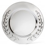 10" Chrome Plate Embossed Wreath Tray