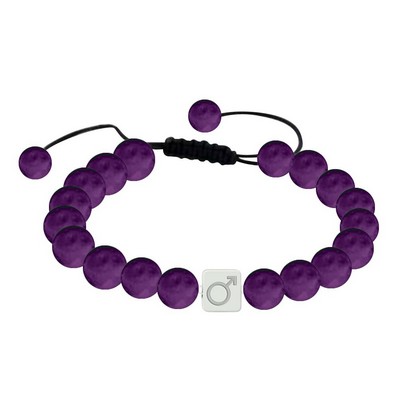 Purple Stone Bead Bracelet