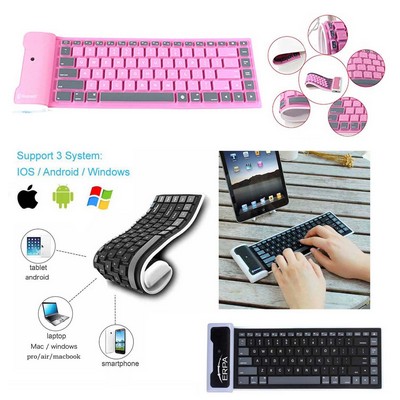 Kidder Bluetooth Wireless Keyboard for Smartphones and Tablets (Pink)